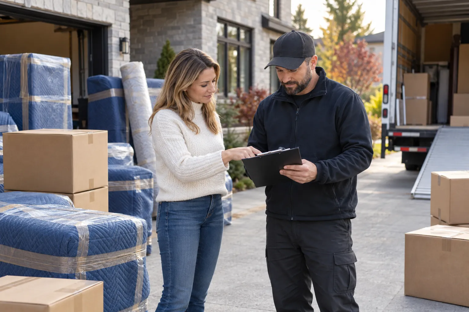 Household inventory reviewed before a Canada-to-USA shipment