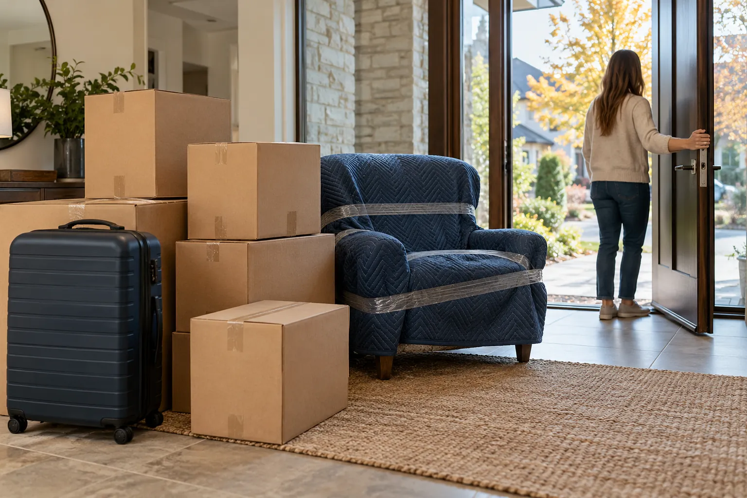 Household goods received at a clear Canadian home entrance